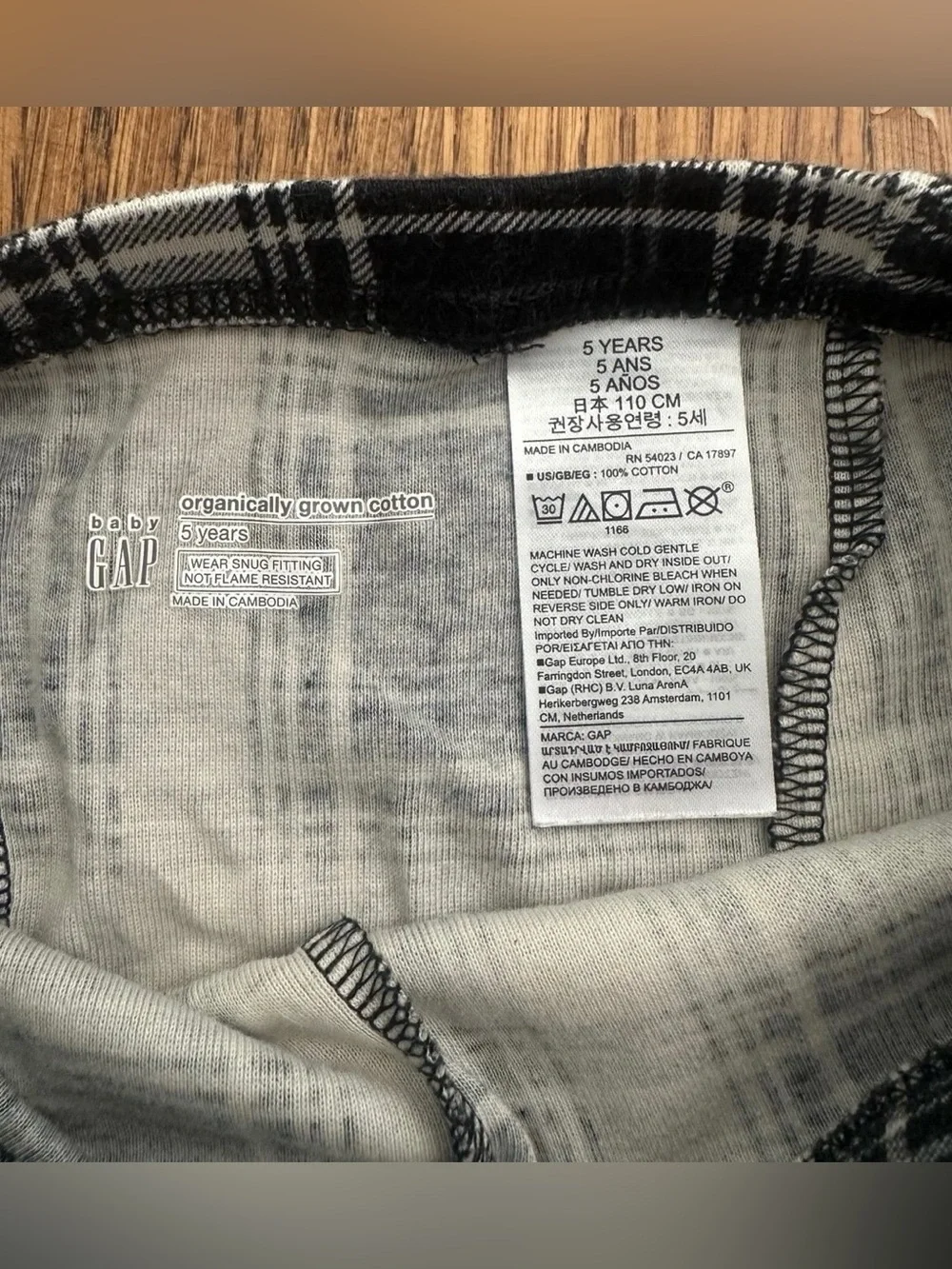 🧸 BABY GAP Boys Teddy Bear Plaid Pajama Set